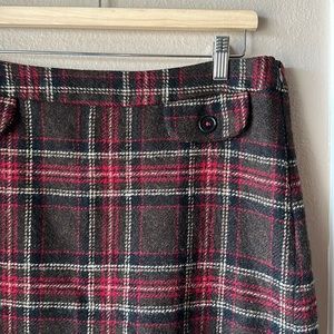 BODEN Wool Plaid Mini Skirt